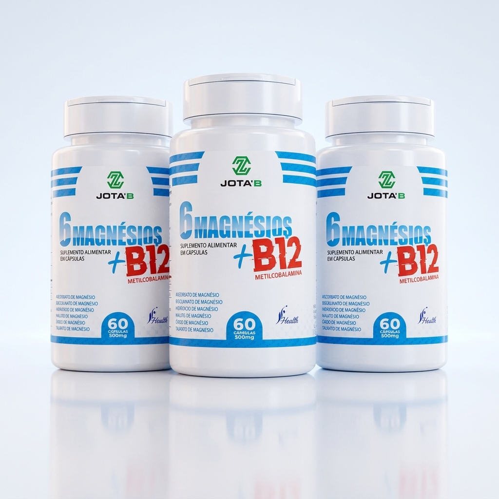 Kit 3 Potes Magnésio B12 Jota'B